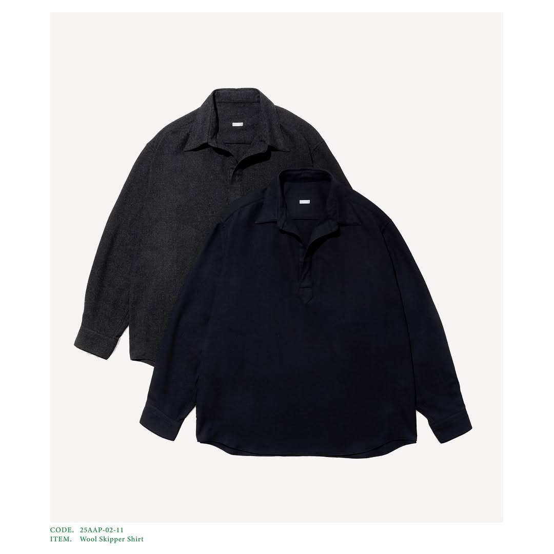 A.PRESSE 25AW Wool Skipper Shirt